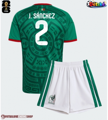 Mexiko Jorge Sanchez #2 Domácí dres komplet pro Děti MS 2026 Krátkým Rukávem (+ Krátké kalhoty)